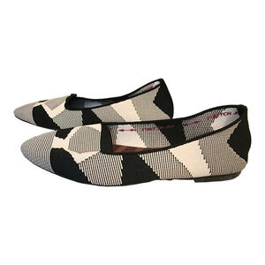 Skechers Womens Cleo Sherlock Ballet Flats Shoes 44731 Black Textile Slip On 7.5